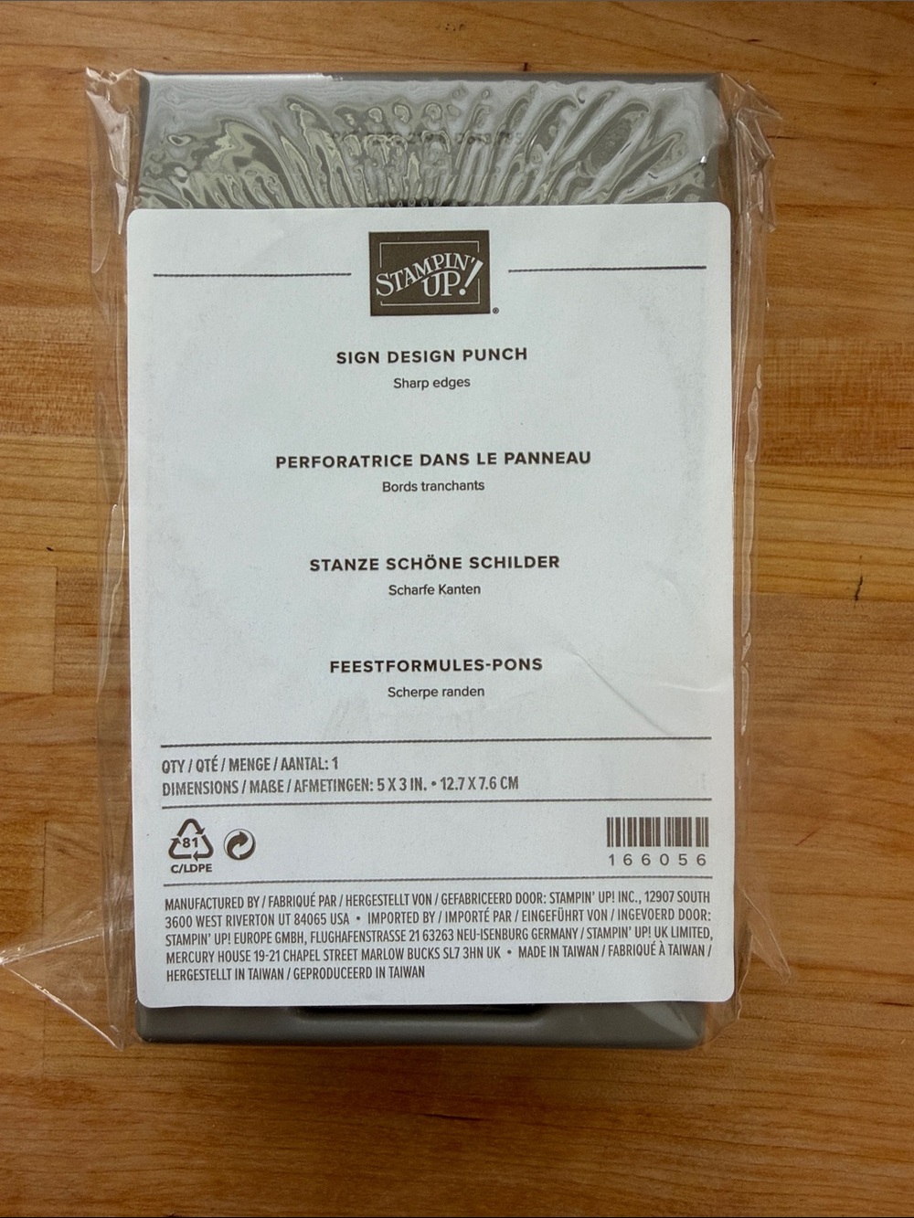Retired Stampin’' Up! Sign Design Photopolymer Stamp Set and Coordinating Punch - Picture 8 of 8